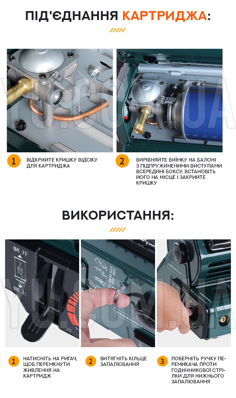 Портативний газовий обігрівач-плита 2в1 Портативний газовий обігрівач-плита 2в1